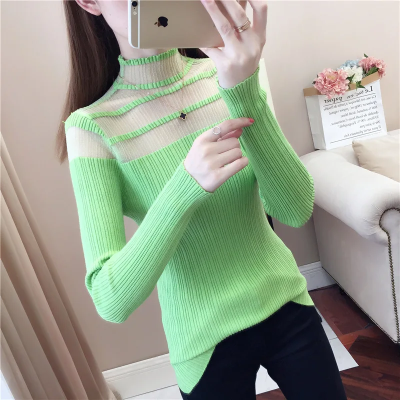 white sweater 2021 autumn new pullover sweater tight-fitting undershirt knit sweater  GRAY22 pullover sweater