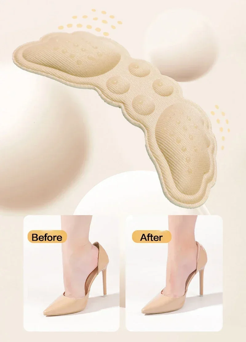 Women Heel Insoles Butterfly Adjust Size Grips Protector Sticker Pad Shoe Insoles Heel Cushion Insole Heel Patch Insole Heel Grips Heel Protector Heel Protector Pads Heel Protector Patches Shoe Repair Stickers Shoe Stickers