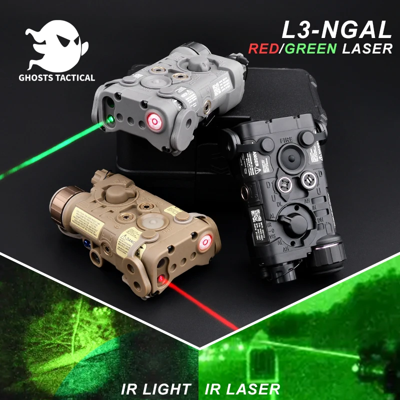 AirsoftL3NGALRedGreenDotIRLaserIRLightingNightvisionLED