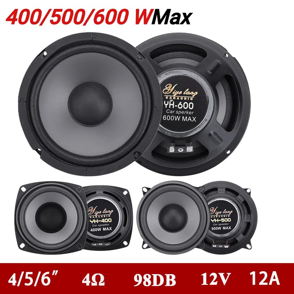 KIMISS Altoparlanti 4 pollici 100 W per auto Tweeter ad alta
