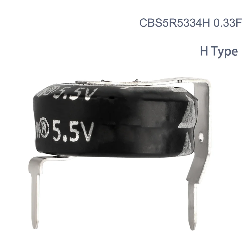 Cbs Super Condensatori Cda 5.5V Cbs5R5334H 0.33F H-Typebutton Tipo Farrah Ultra Condensatori Supercondensatori
