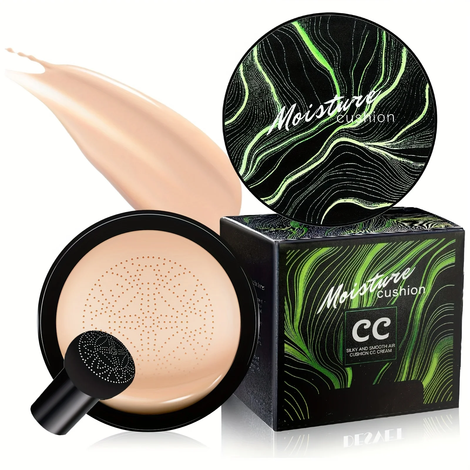 Mushroom Head Air Cushion CC Cream Foundation Moisturizing Concealer Waterproof Oil Control Long-Lasting Nude Makeup