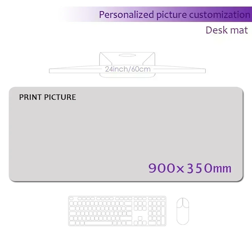 Personalized 120x50 cm Custom Image Gaming Deskmat - High-Definition Printing, XXL Rubber Mouse Pad