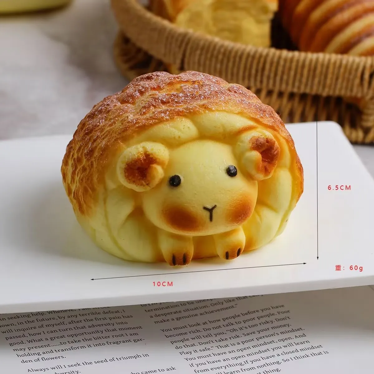 1 Stück Cartoon Slow-Rebound Simulationsfigur, Niedliche Schildkröte Croissant, Stressabbau-Modell, Deko-Accessoire für Zuhause – Detail 8