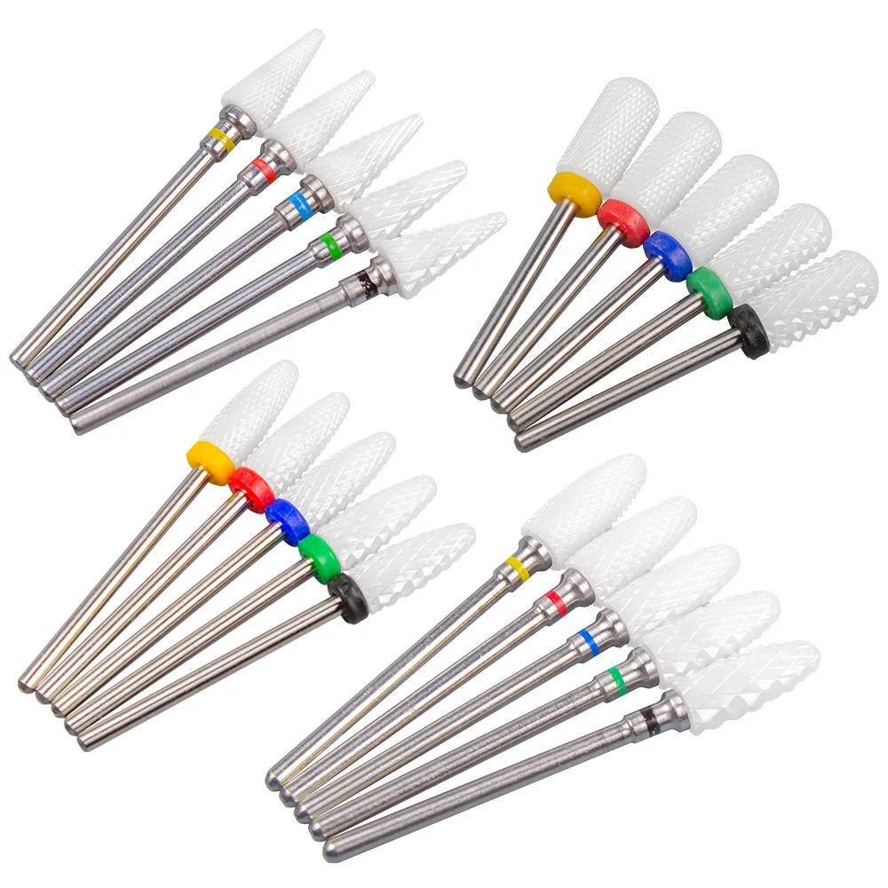 Ceramic Nail Drill Files Milling Cutter Manicure Grinding Pedicure Accessories Tools Removing Gel
