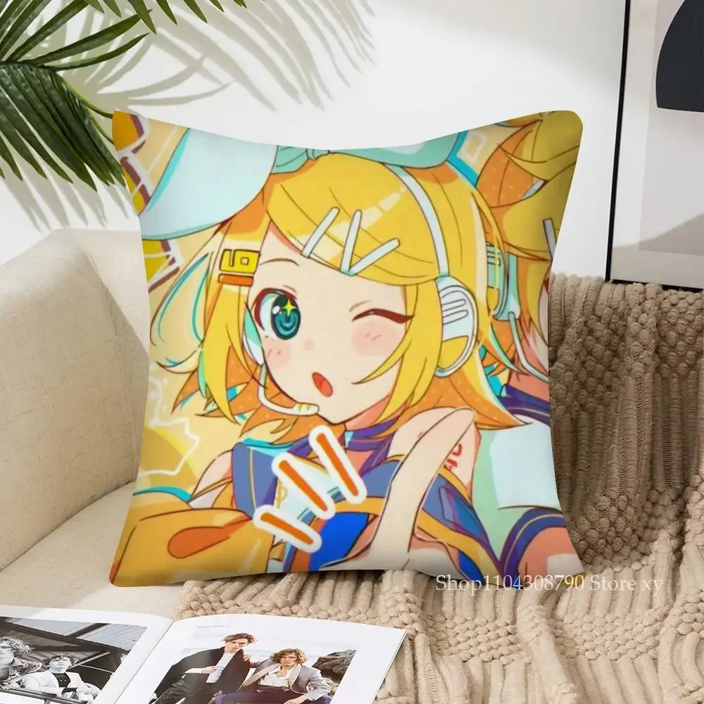 Vocaloid Singer Rin and Len Stylish Pillowcase for Bedroom and Sofa Decor