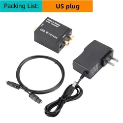 Premium USB Digital to Analog Audio Converter with Optical and Coaxial Inputs (US Plug)