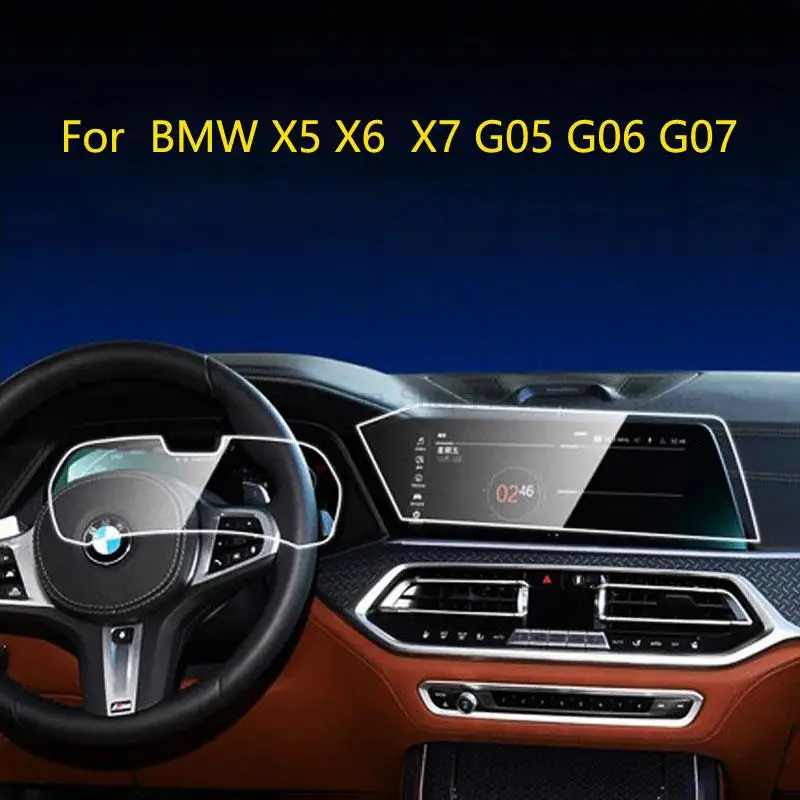

Защитная пленка для экрана из закаленного стекла для BMW X7 G07 2019 ~ 2022, автомобильные аксессуары для GPS-навигации и приборов с защитой от царапин