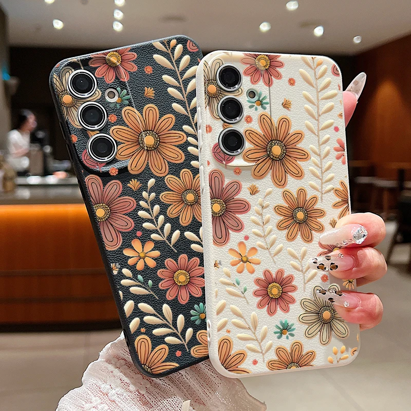 Retro Flowers Pattern Soft Phone Case Cover