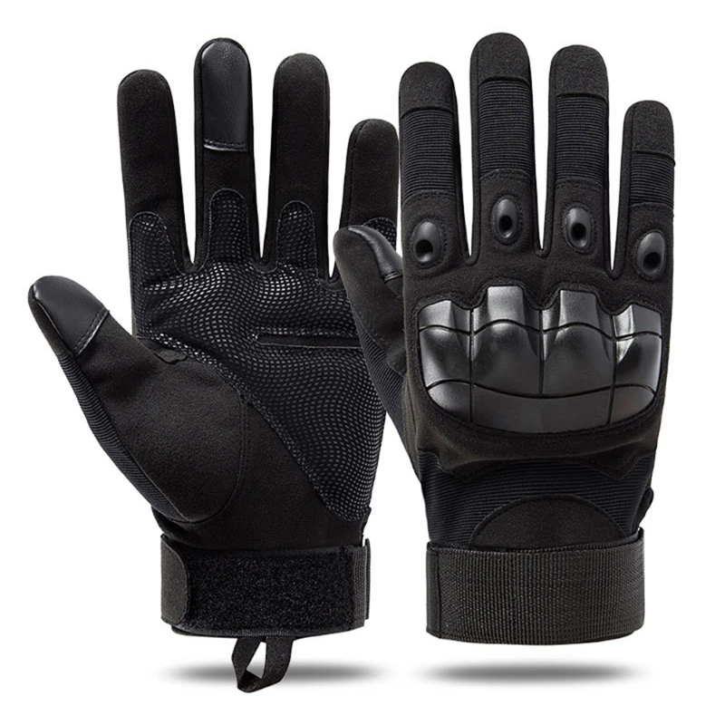 Moto Men's Motorcycle Gloves Touch Screen Motorbike Motocross Riding Gloves Protective Gear Full Finger Guantes Moto Black 5