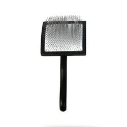 Long Handle Reusable Pet Grooming Hairbrush - Professional Hair Remover Tool (Black A)
