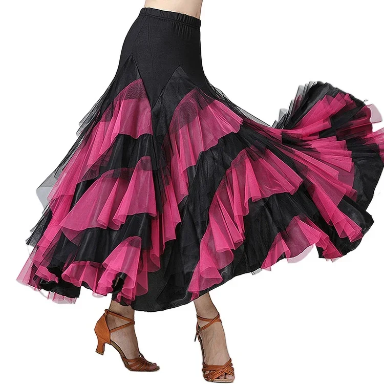 

Latin Skirt Women Waltz Salsa Rumba Skirts Ballroom Dance Costume Skirts Women Ballroom Dancing Skirts Spain Dancing Performance
