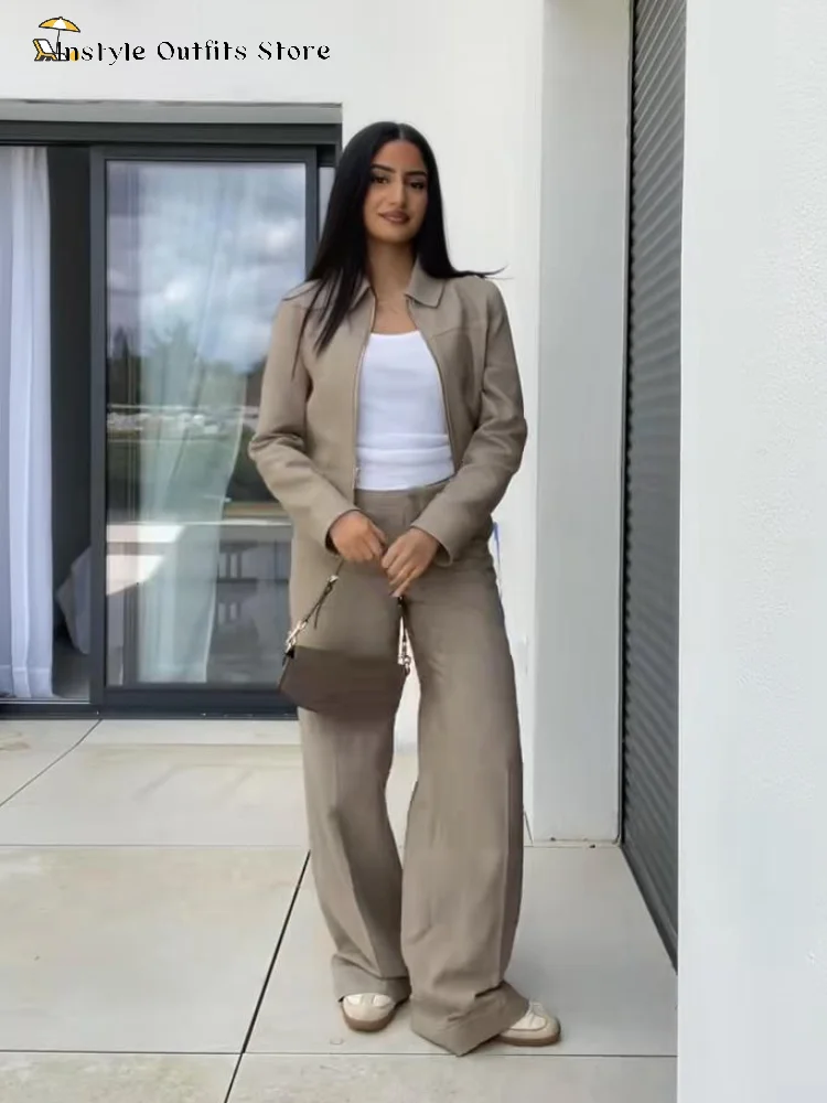 بناطيل كاجوال مجموعة النساء القطن الكتان التلبيب س...