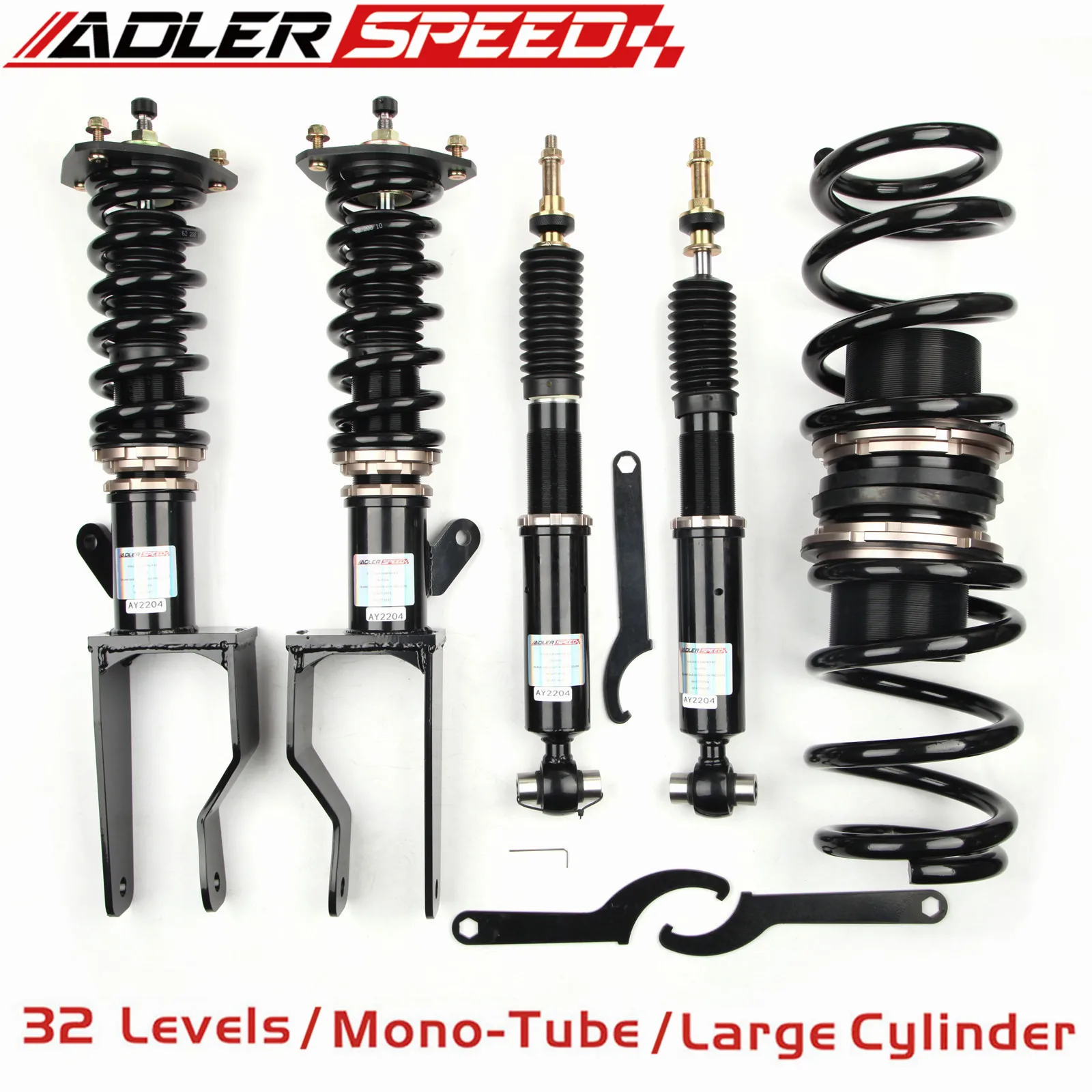 

ADLERSPEED 32 Way Damping Coilovers Kit For AWD Dual Motor Tesla Model Y 2020-23