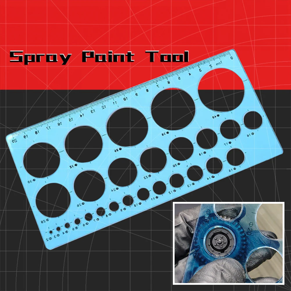Multifunctional Model Coloring Tool Leakage Spray Circular Template Car Model Tank Screw Wheel Hub Tire Spray Coating Board