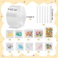 37PC Nano Tape Double-sided Adhesive for DIY Craft Creative Pinch Toy Making Reusable Color High Sticky Nano Tape 2025 2