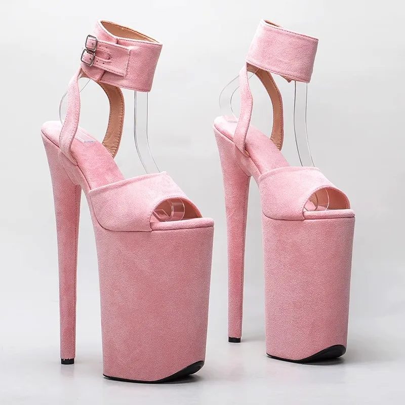 

Замшевые Босоножки с открытым носком, на высоком каблуке, 23 см/9 дюймов