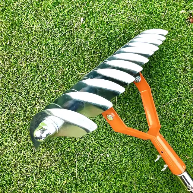 Thatch Rake for Lawn Care Detachable Dethatching Rake Garden Leaf Rake Soil Cultivator Lawn Aerator Tool with Adjustable Handle 4