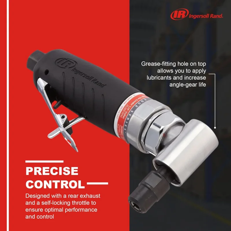Ingersoll Rand 3101G Air Angle Die Grinder, 20,000 RPM, 0.33, 1/4" Collet, Rear Exhaust