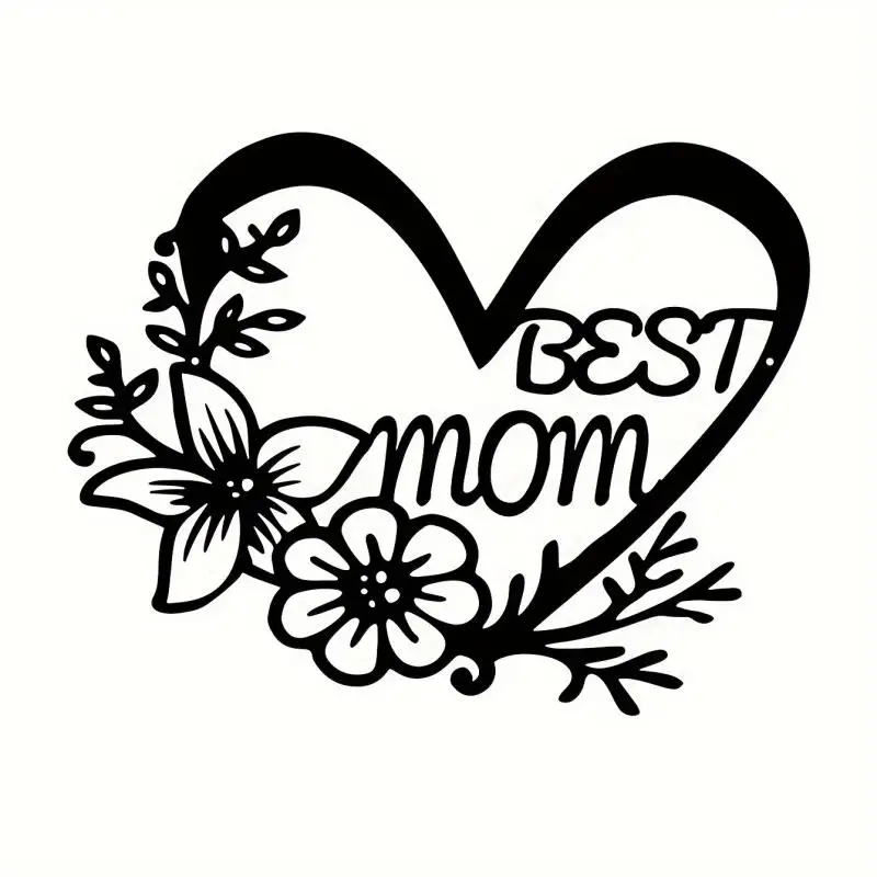최고의 엄마 금속 벽 예술, 사랑 벽 장식, 홈 장식, 침실 거실 주방 욕실 벽 장식, 어머니의 날 장식