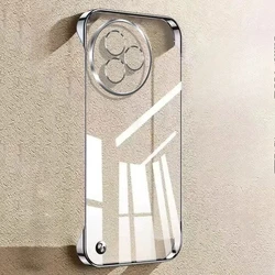 Ultra Transparent Electroplated Frameless Phone Case - Premium Back Shell Protective Cover for Redmi K80 (Silver)