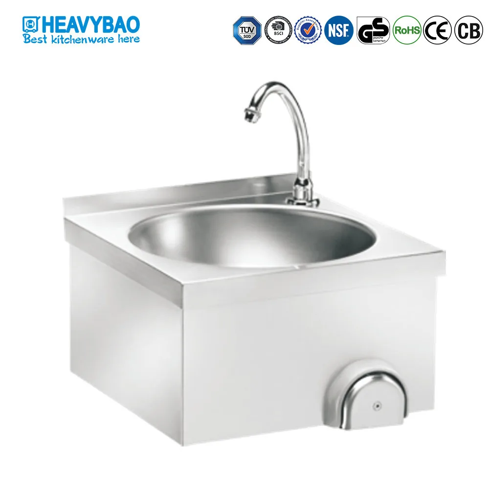 

Knee push sink, outdoor wall hanging, 304 hand basin, knee top hand washing star plate, directly supplied by the manufacturer