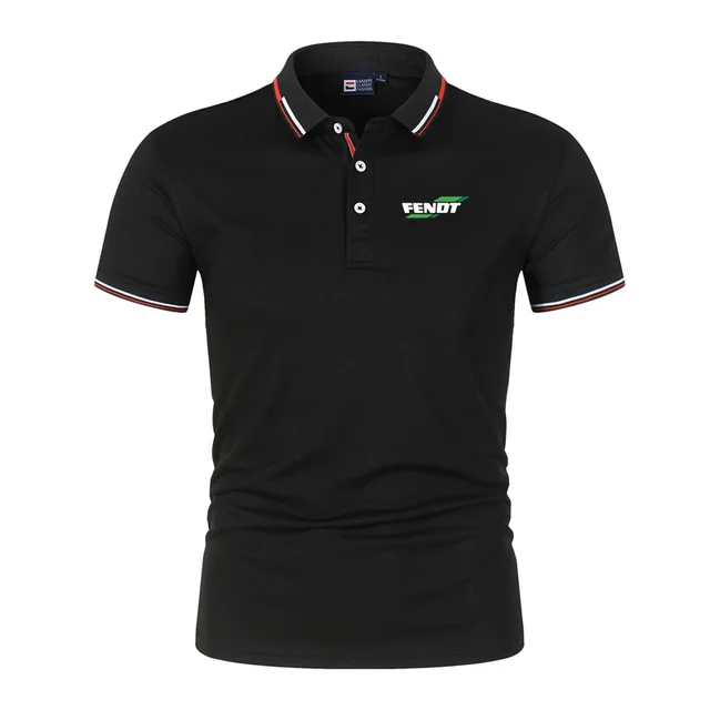 Tracteur FENDT hommes polos décontracté à manches courtes rabattu hommes chemises mode Streetwear Polos pour hommes 4XL 1