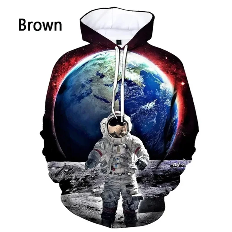thumbnail image 1 of Nueva sudadera con capucha de traje espacial de astronauta de moda para hombres y mujeres con estampado 3D, sudadera de manga larga, chándal de gran tamaño para hombres, 1 of 4