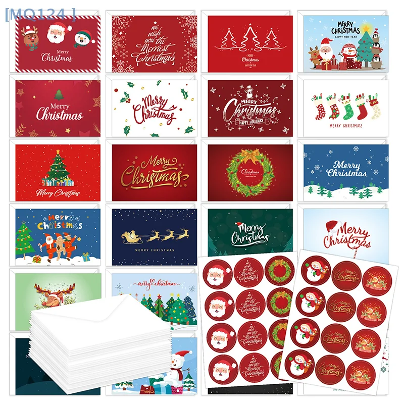 Christmas Cards With Envelopes And Card Organizer(Pack Of 24) Holiday Greeting Cards And Envelopes Christmas Gift Cards