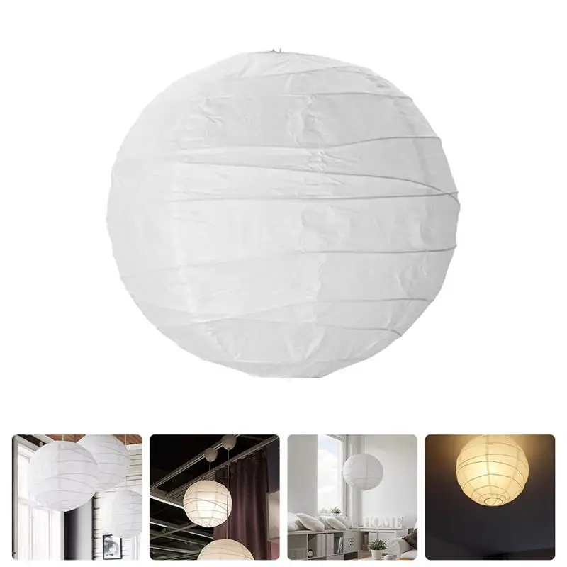 40cm Beige White Round Paper Wedding Party Supplies Hanging Lamp Favors Lanterns