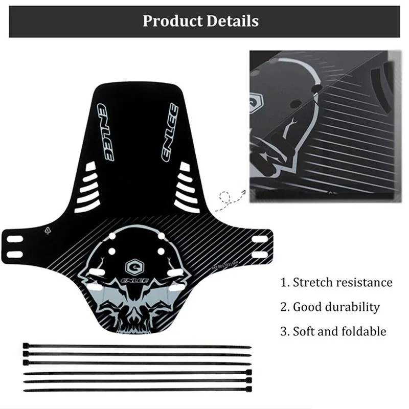 1/2PCS Mountainbike Kotflügel MTB Kotflügel Vorne Hinten Kompatibel Fahrrad Kotflügel Passt 26 ", 27,5", 29" Fat Bike Rad Zubehör – Detail 12