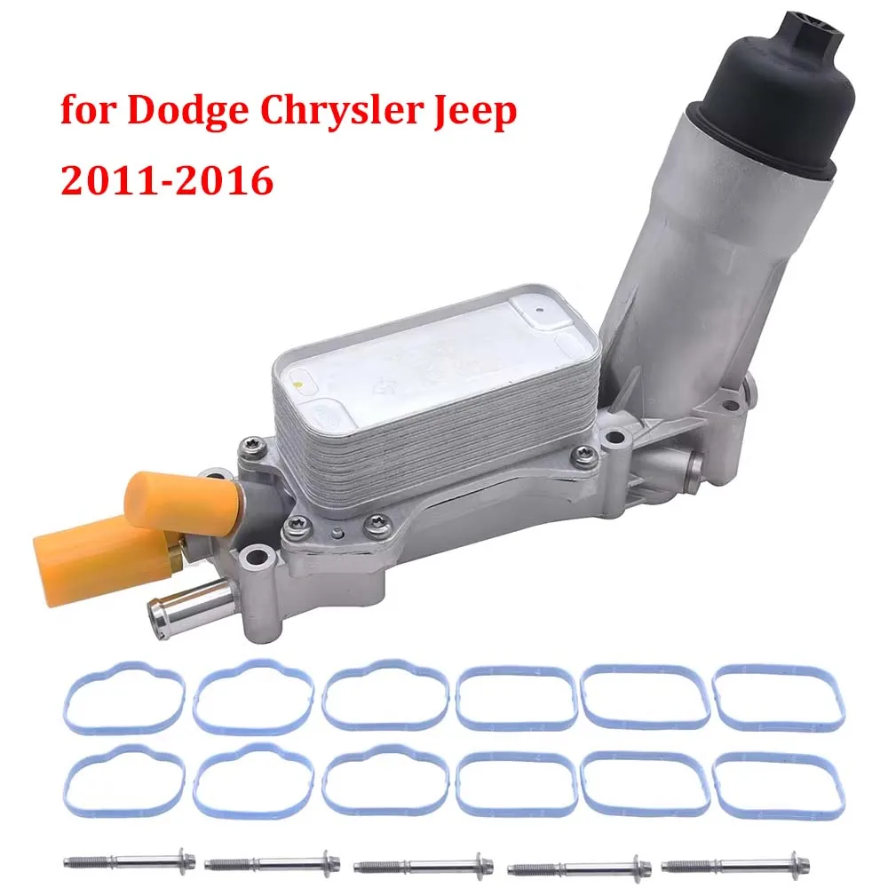 Oil Filter Adapter Housing 3.6L Engine Oil Cooler Filter Housing For Dodge Chrysler Jeep 2011 -