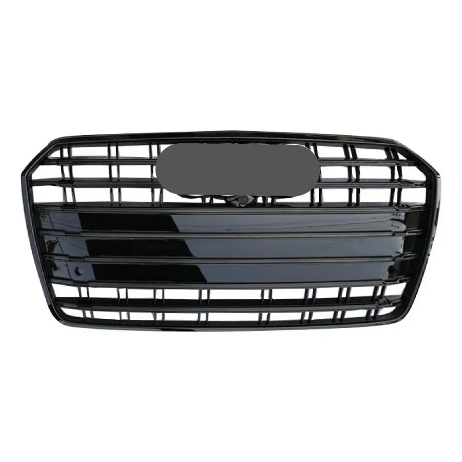 

For RS7 Style Front Sport Hex Mesh Honeycomb HoodGrill Gloss Black For Audi A7/S7 2016 2017 2018 2019 CarAccessories tools