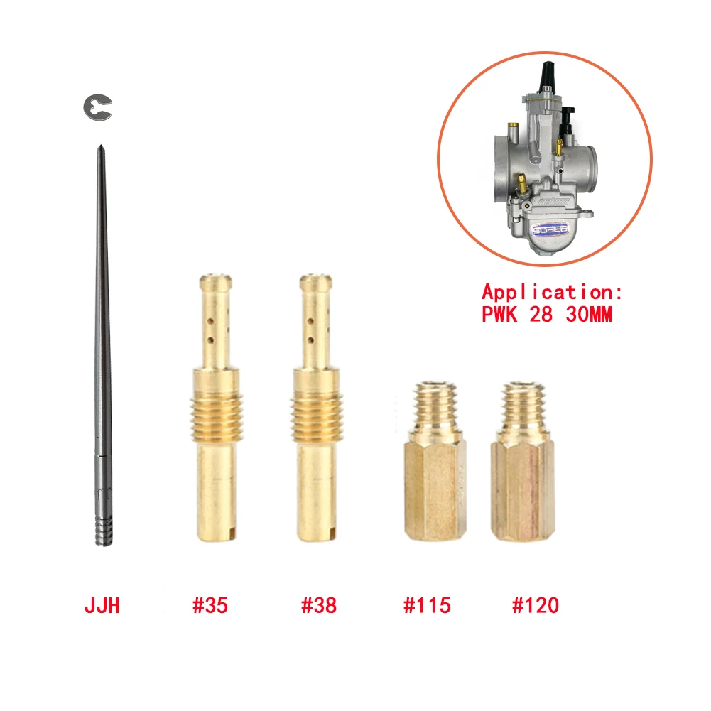 Kit Di Ricostruzione Di Riparazione Set Per Carburatore Keihin Pwk 28 30 32 34 36 38 40 42Mm Getto Principale Pilot-Jet Oil Needle Carburadores Slow J