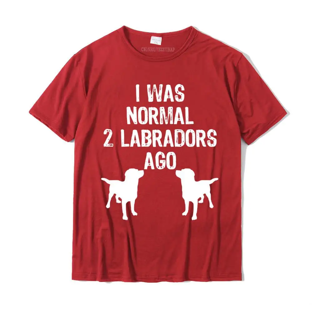 cosie All Cotton Tshirts for Men Short Sleeve Casual Tees Fashion Autumn Crew Neck Tee Shirt Customized Drop Shipping I Was Normal 2 Labradors Ago Funny Retriever Pullover Hoodie__24484 red