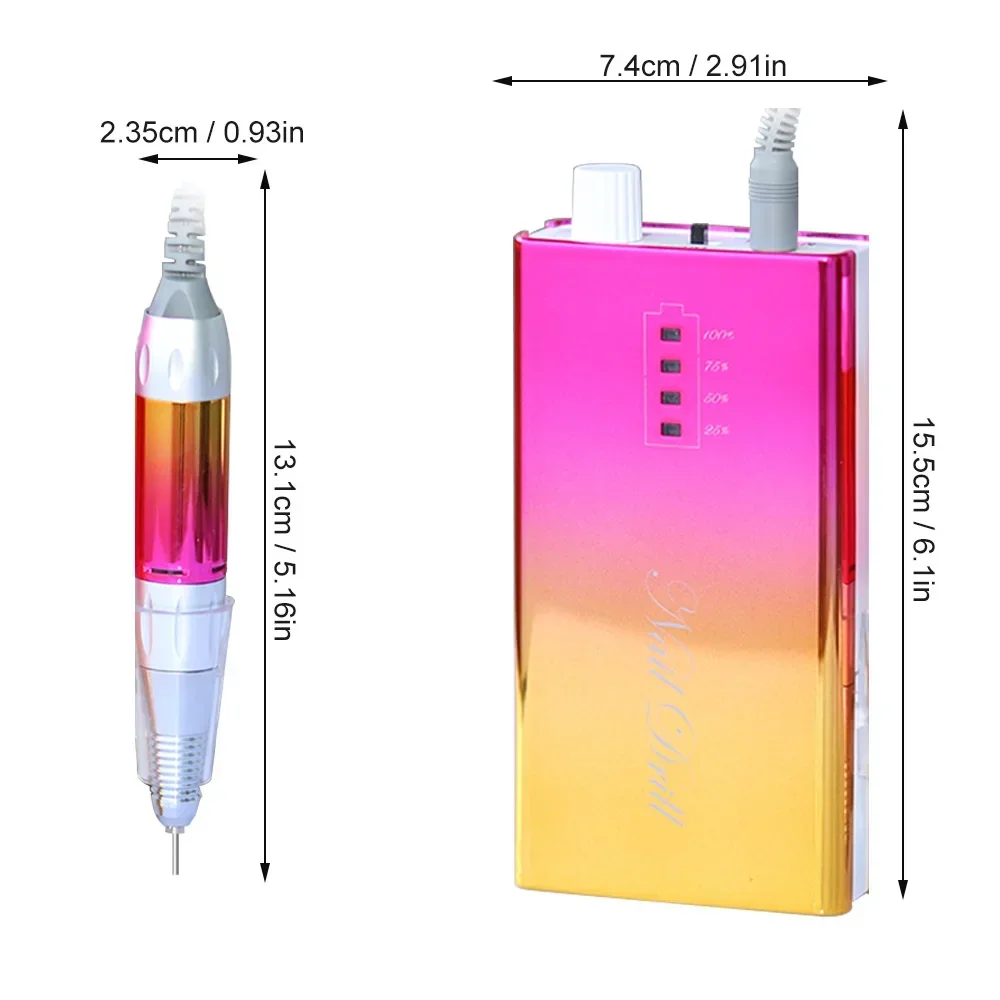 MaifgNail Strong Nail Drill Machine 36W Rechargeable Nail Drill Handpiece 30K RPM Nail Supplies For Professionals 6