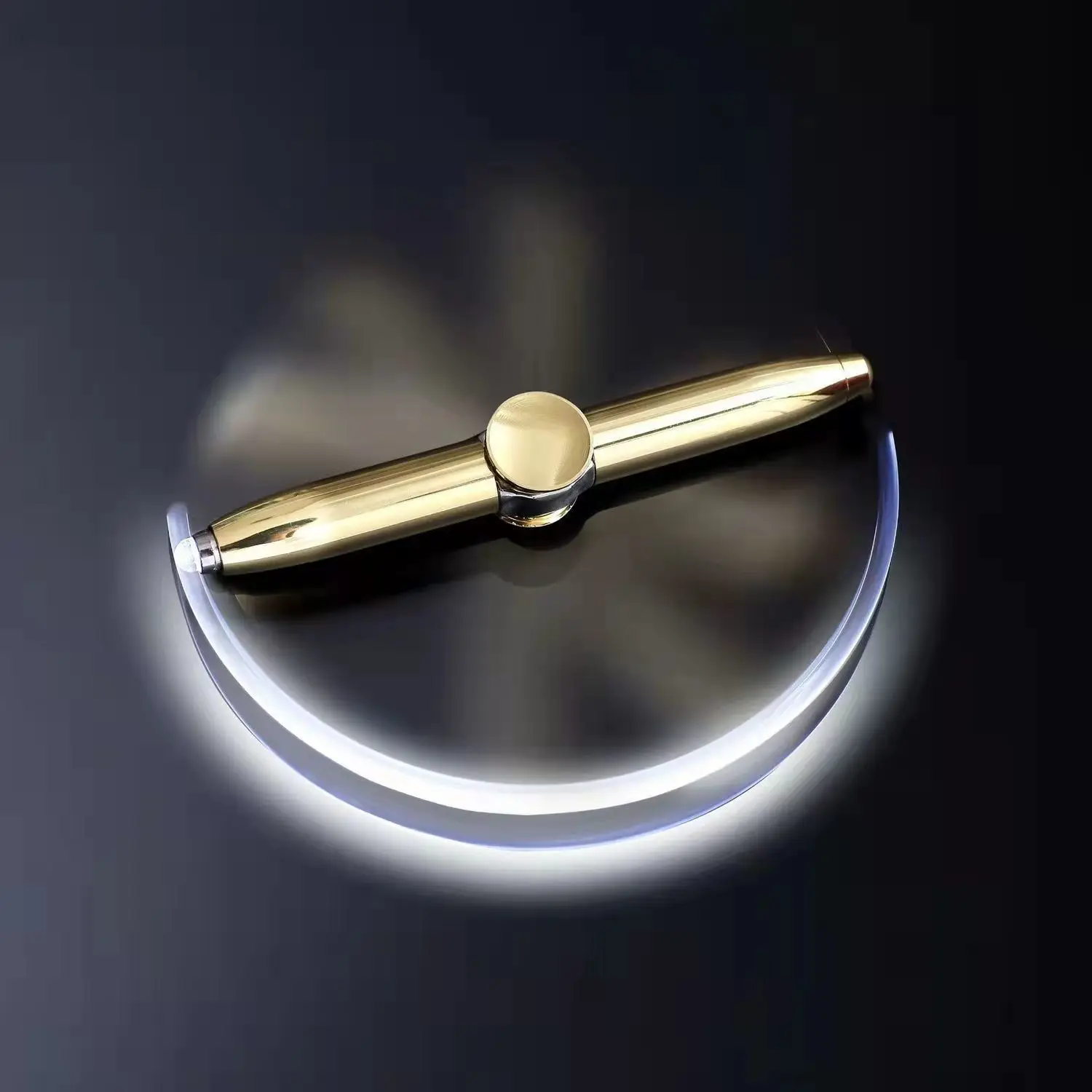 Interesting toy Fingertip Rotating spinner Led Gyro toy Pen Led Luminous Gyro Pen Office ADHD EDC Anti Stress kinetic desk toy muyi titanium zirconium alloy pop coin push button edc fingertip gyro decompression toy