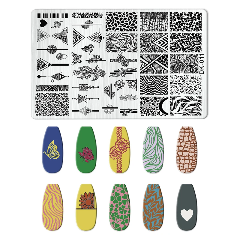 Cute Cartoon Character Stamping Plate Cute Girl dragon phoenix Nail Stamp Plates Small Elf Nail Templates for Nail Art Design 5