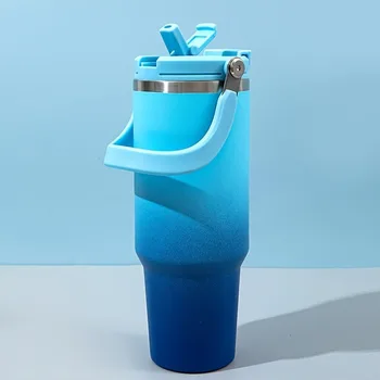 Stainless Steel Thermos Cup with Straw 11