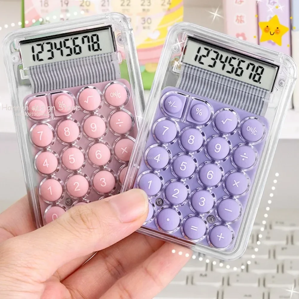 Cute Silent Calculator Mini Version Learning Auxiliary Small Portable Back To School Supplies Students/Finance foldable scientific calculators electronic calculator scientific calculator solar calculator basic calculator mini calculator math learning tools