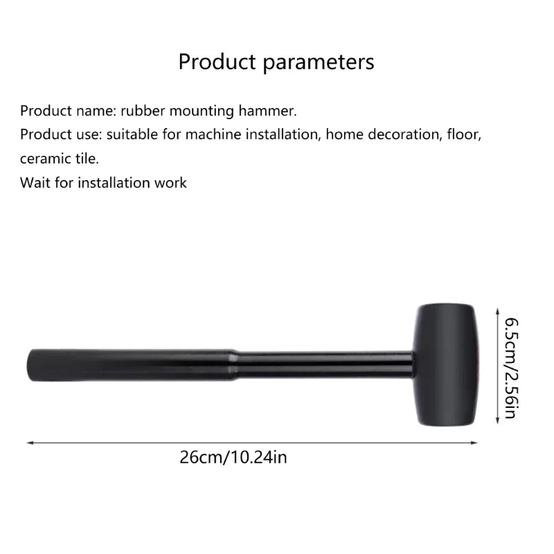 Installation Hammer Home Fitment Tools Portable Household Plastic Mallet for Outdoor Car Repair Woodworking Door Floor Tile 6