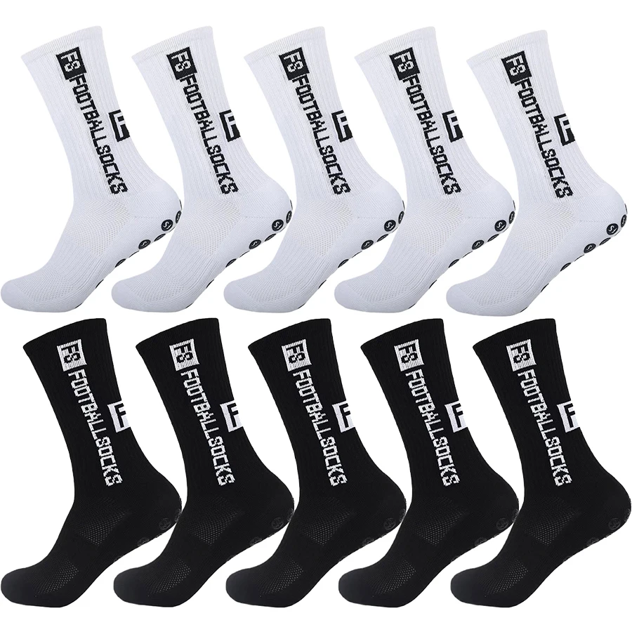 10 Pairs Men Women Non Slip Grip Socks for Soccer Cycling Hiking Shockproof Elastic