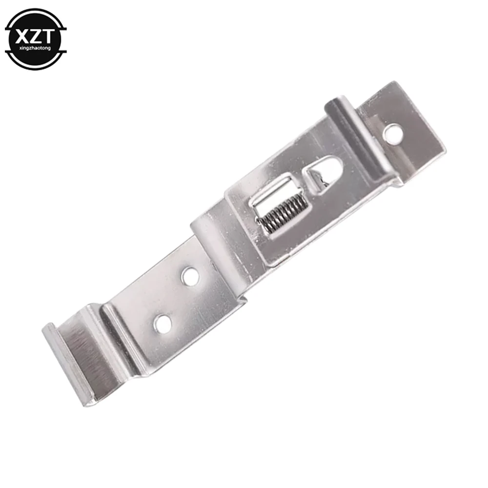 2 PCS Rectangular Car License Plate Spring Loaded Stainless Steel Bracket Cars Frame Holder Clamps Trailer Number Plate Clips license plate bracket license plate frame license plate holder
