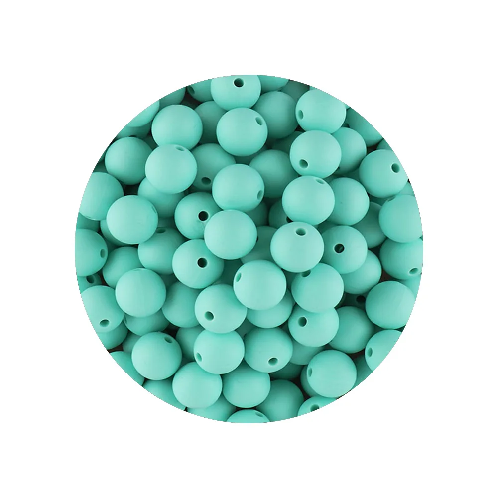 Vibrant Silicone Beads for DIY Jewelry Crafting - 50 Pieces, 12/15mm
