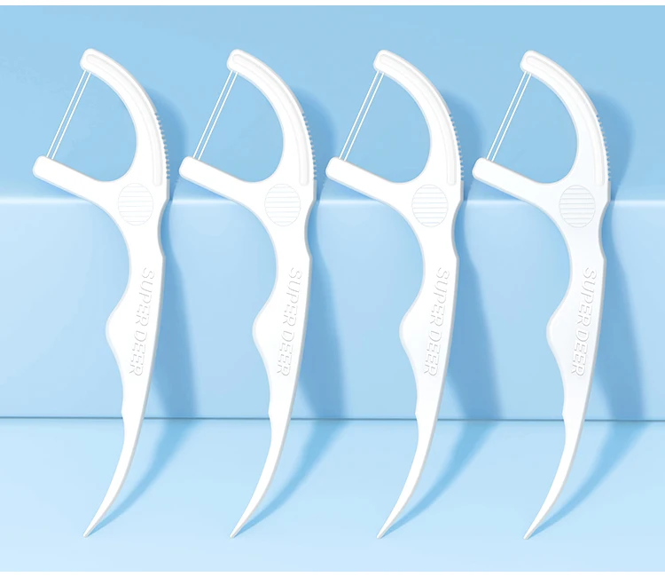 Fawnmum Zahnseide-Picks – 500 Stück Zahnstocher Twin Line Zahnseide reinigen zwischen den Zähnen, ungeschmack – Detail 10