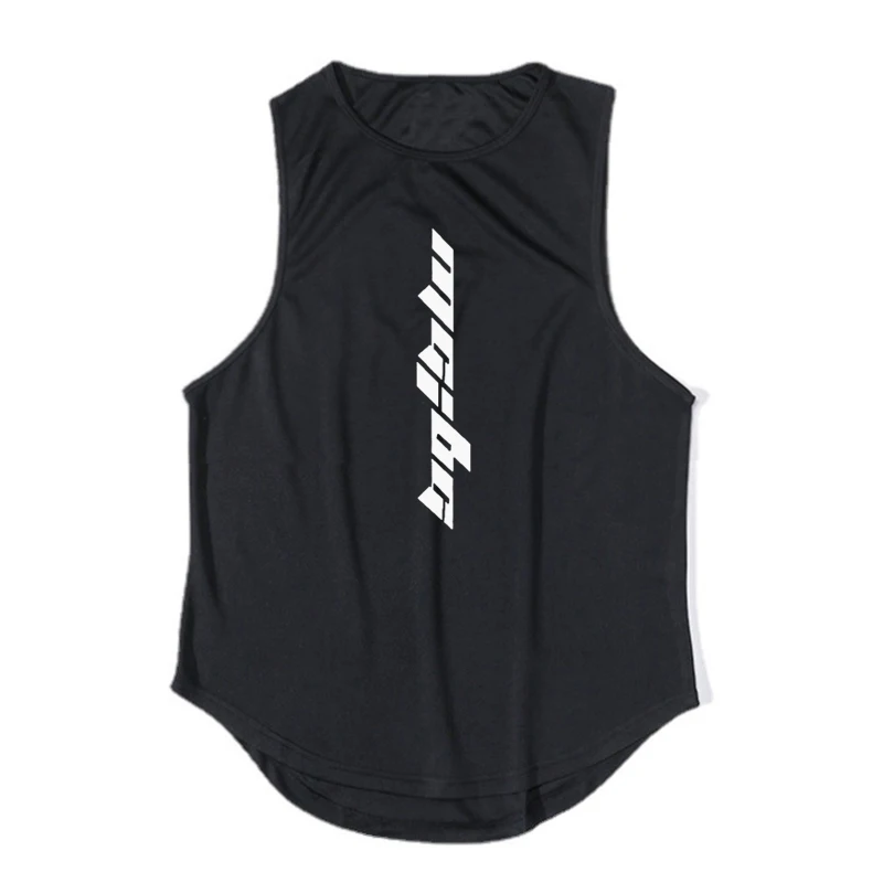 Summer Mens Running Vest Loose Gym Bodybuilding Fitness Sports Polyester Quick Dry Mesh Marathon Training Basketball Tank Top bodybuilding tank tops running vests sports tank tops sports vests tank tops