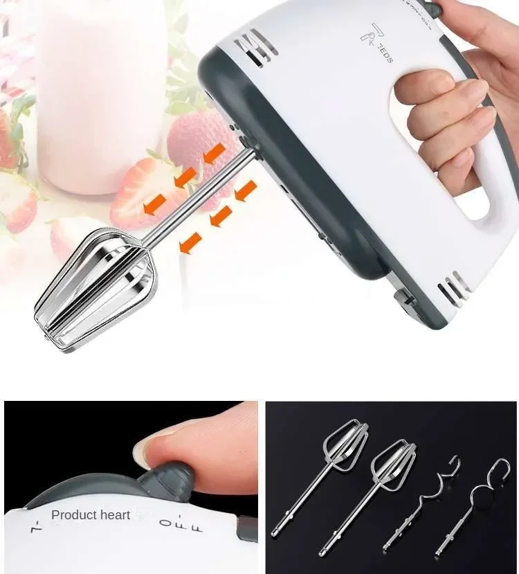 Description Picture 3 of itemElectric Beater Portable Cream Blender Handheld Automatic Milk Egg Cream Cake Mixer Household Electric Milk Frother for Kitchen