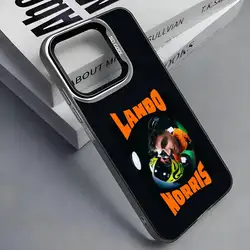 Sleek Silver Racing Driver Phone Case Featuring Lando N. - IPhoneXSMax (Z5)