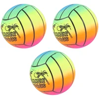 3 Pcs Ball Child Bouncy Balls Mini Footballs for Kids Inflatable Soccer Flaping Kickball 1