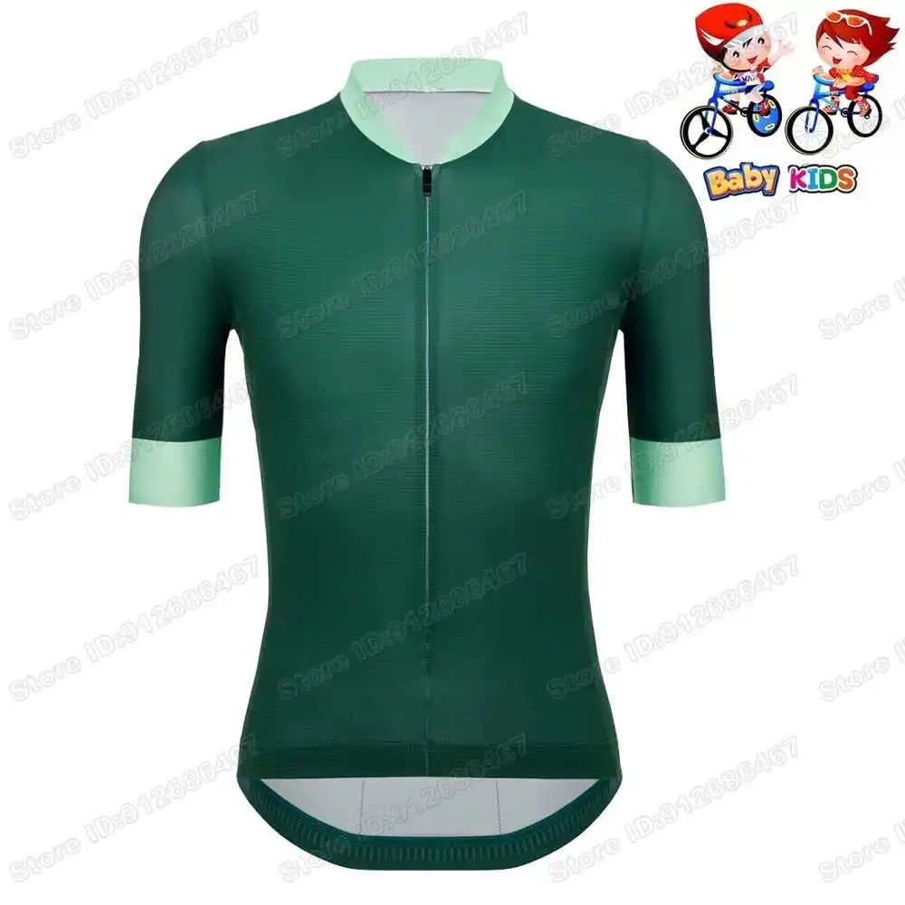 Maillot Cyclisme Enfant Amur Leopard - Dragon Vert Taille M 7-8 Ans - Manches Courtes Coupe Ajustée